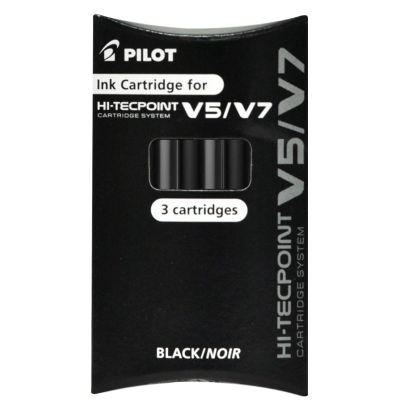 PILOT Tintenpatronen für Tintenroller V5/V7, schwarz