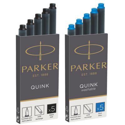 PARKER Großraum-Tintenpatronen QUINK, schwarz-blau