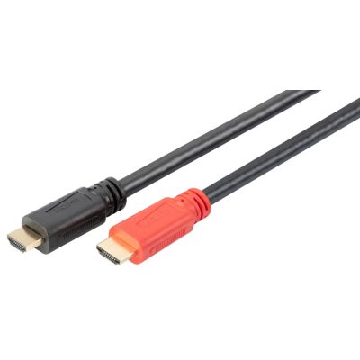 DIGITUS HDMI High Speed Anschlusskabel, 10 m, schwarz/rot