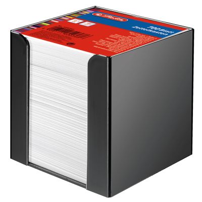 herlitz Zettelbox, Kunststoff, 90 x 90 mm, schwarz