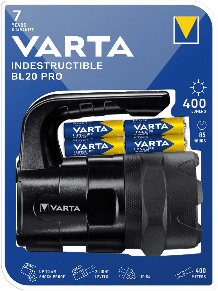 VARTA Handscheinwerfer , Indestructible BL20 Pro, , inkl. 6xAA