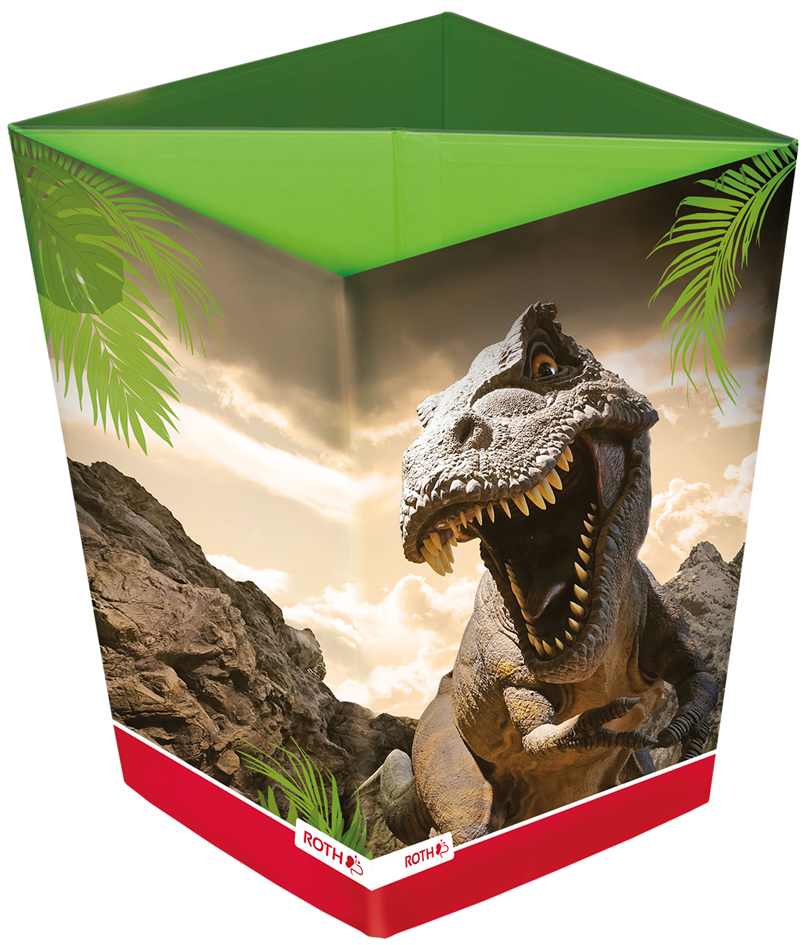 ROTH Papierkorb , Tyrannosaurus, , aus Karton, 10 Liter