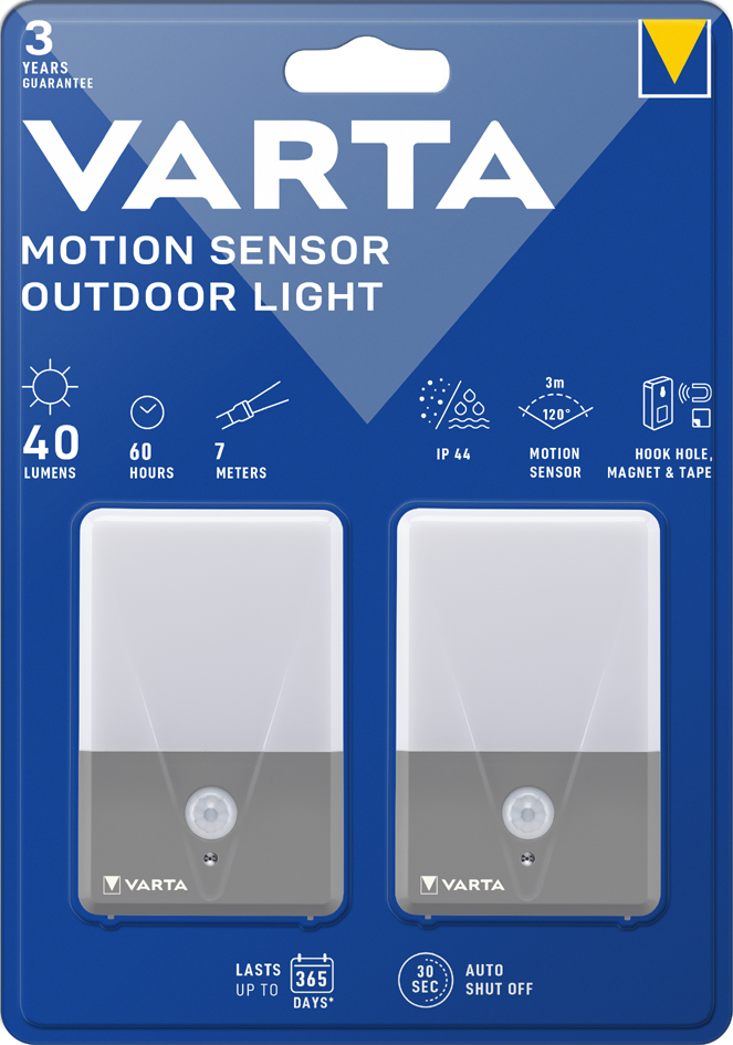 VARTA LED-Bewegungslicht , Motion Sensor Outdoor Light, , 2er