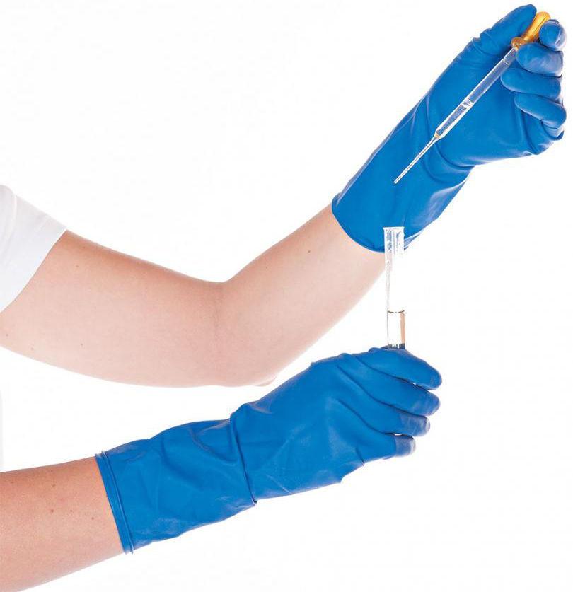 HYGOSTAR Chemikalien-Schutzhandschuh High Risk, blau, XL