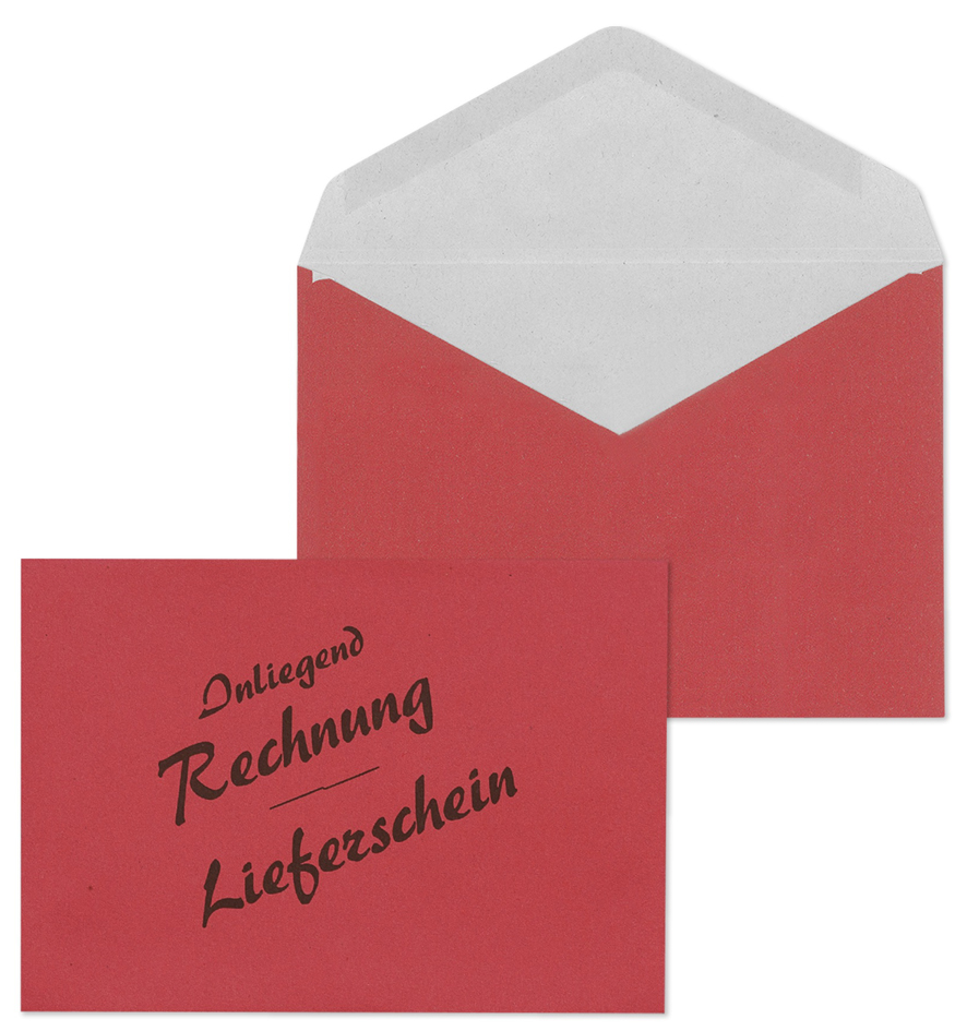 Image of MAILmedia Briefumschlag C6 Lieferschein/Rechnung rot