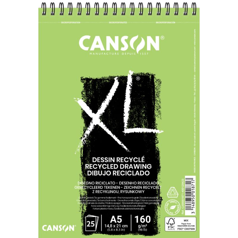 CANSON Skizzen und Studienblock "XL RECYCLED" DIN A3 50 Blatt