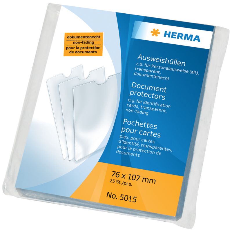 HERMA Ausweishlle, PP, 1-fach, 0,14 mm, Format: 58 x 87 mm