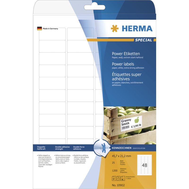 HERMA Power Etiketten SPECIAL, 35,6 x 16,9 mm, wei