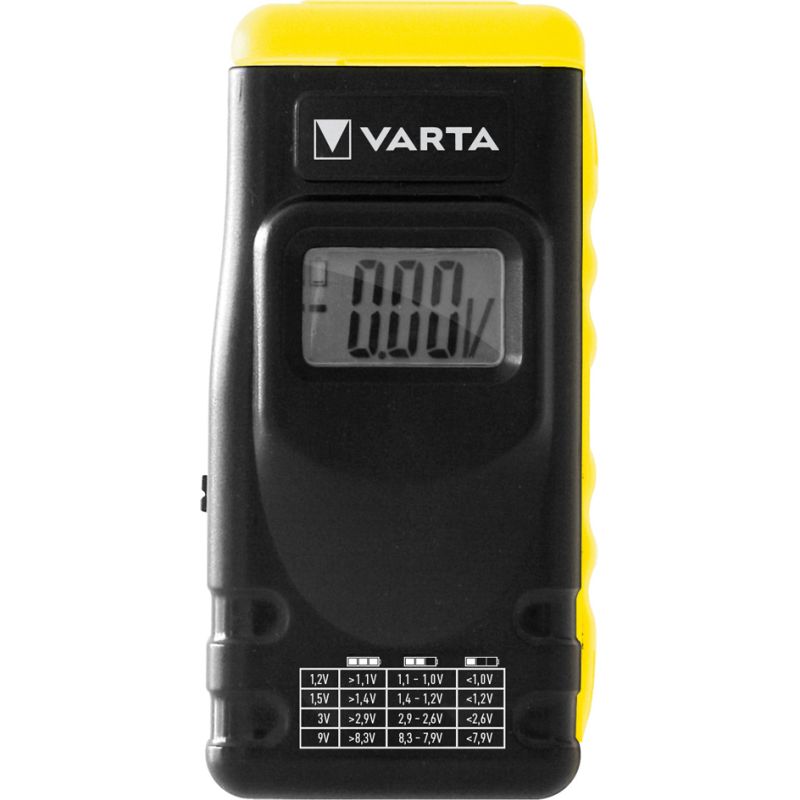 VARTA Batterie-/Akku-Tester, mit LCD Anzeige, schwarz