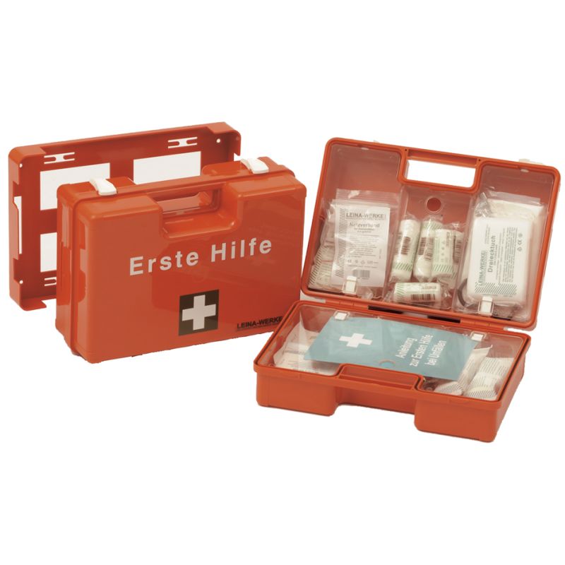 LEINA Erste-Hilfe-Koffer SAN, Inhalt DIN 13157, orange
