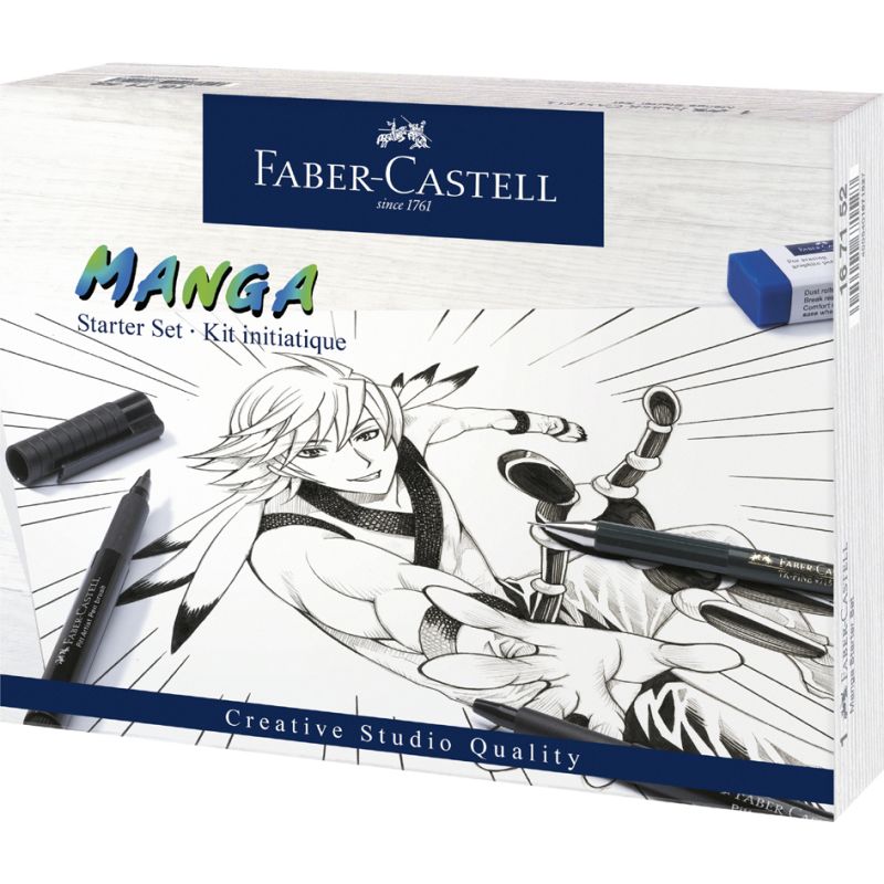 FABER-CASTELL Tuschestift PITT artist pen Manga Starter Set
