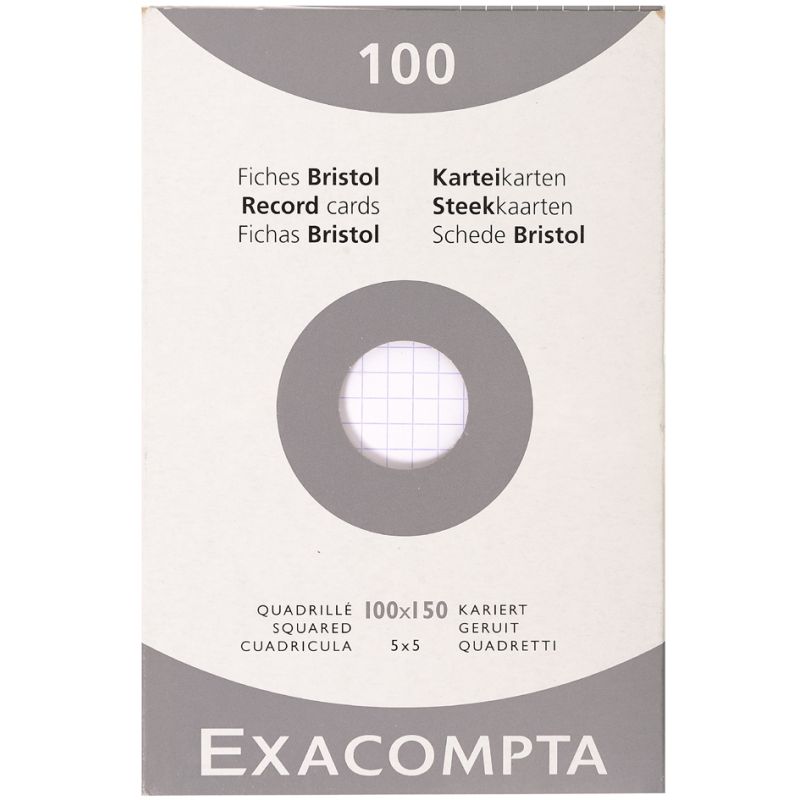 EXACOMPTA Karteikarten, 100 x 150 mm, kariert, wei
