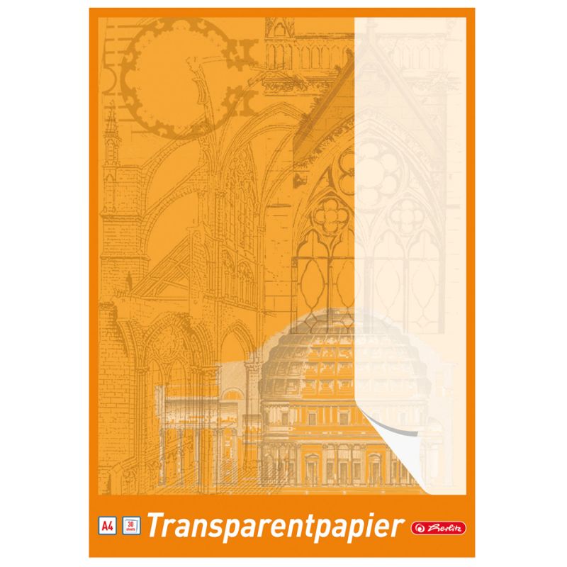 herlitz Transparentpapierblock DIN A3, 65 g/qm, weiß