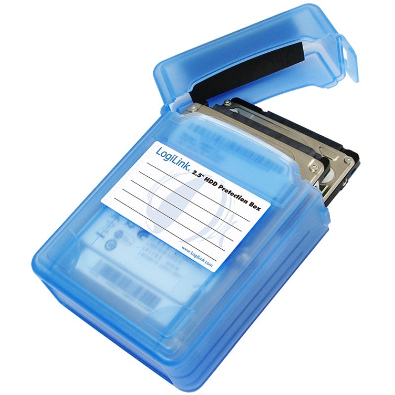 LogiLink HDD-Box fr 2 x 2,5 Festplatten, blau
