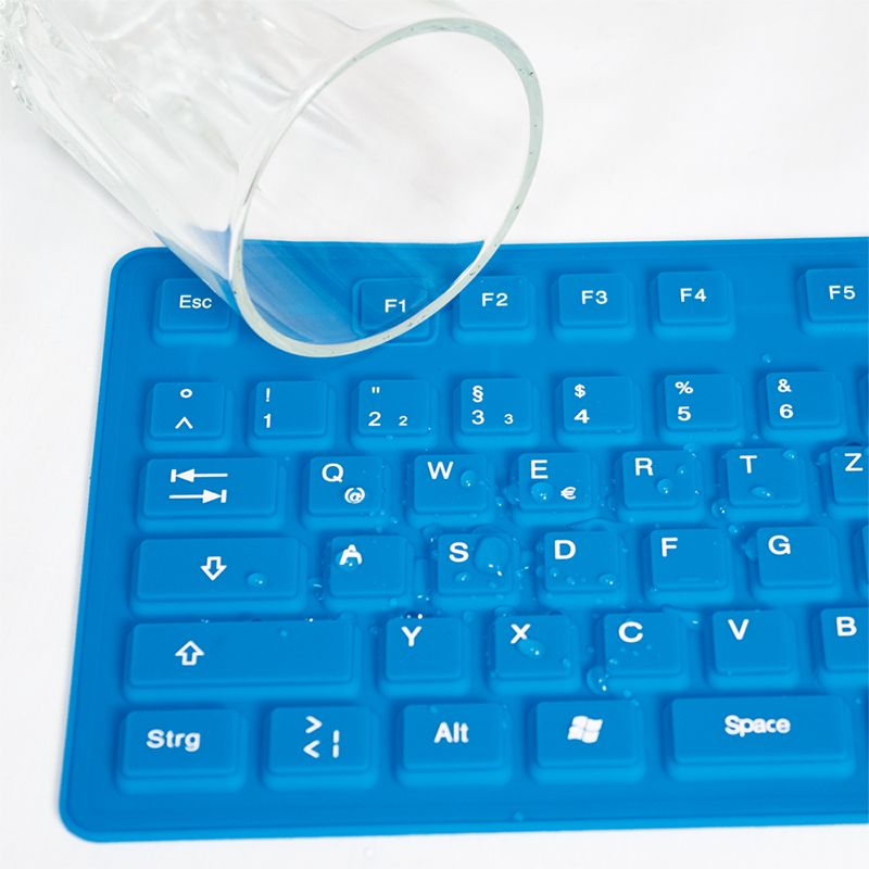 LOGILINK Flexible Silikon-Tastatur kabelgebunden weiß