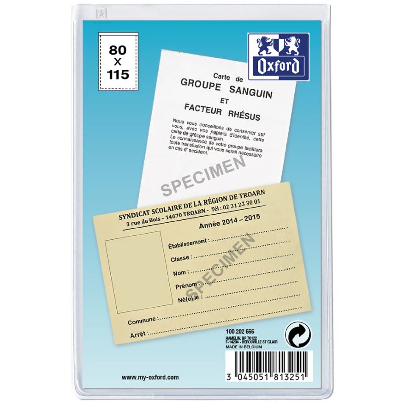 Oxford Ausweishlle, PVC, 1-fach, 0,20 mm, For.: 83 x 120 mm