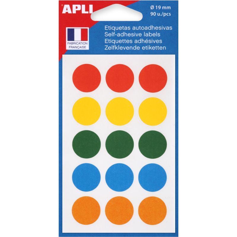 APLI Markierungspunkte, Durchmesser: 19 mm, farbig