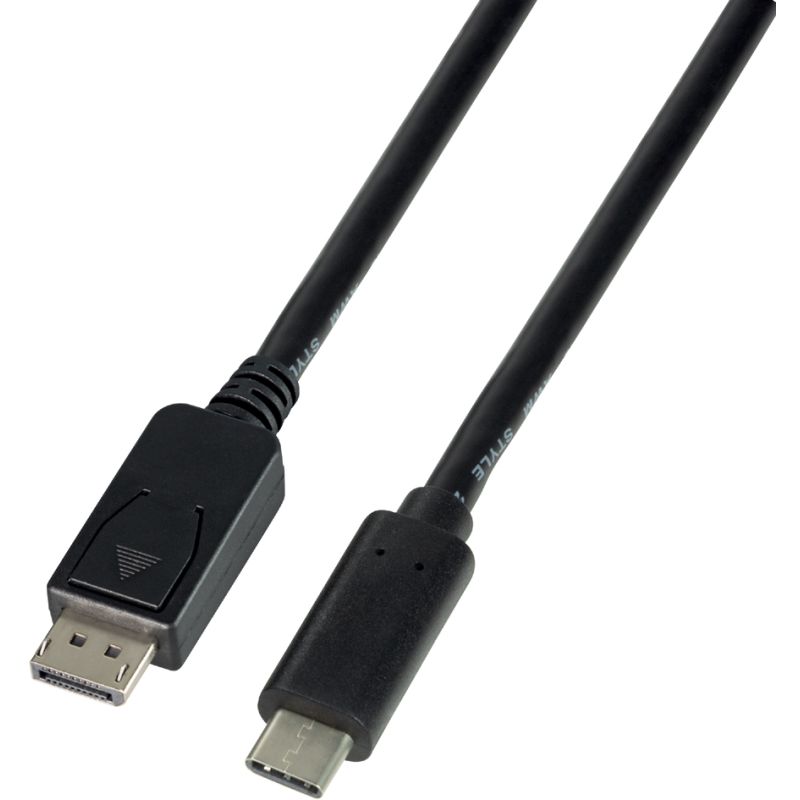 LogiLink USB-C - DisplayPort Anschlusskabel, 1,8 m, schwarz
