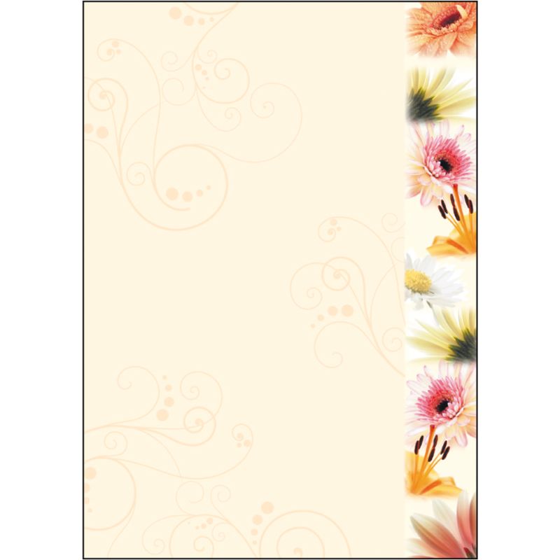 sigel Design-Papier, DIN A4, 90 g/qm, Motiv Flowerstyle