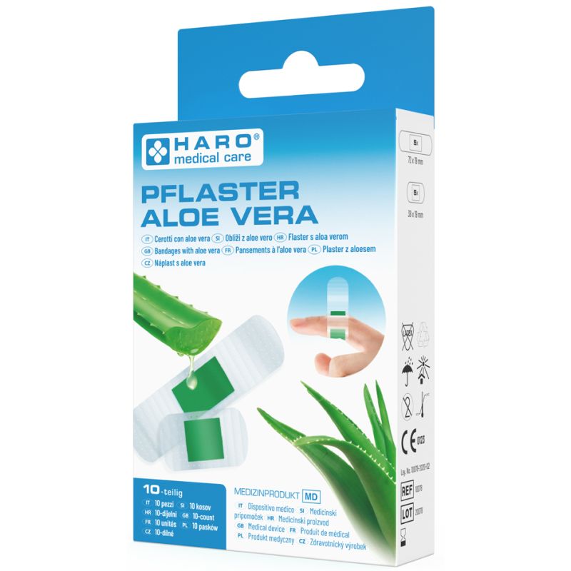 HARO Pflaster-Strips Aloe Vera, transparent, 10er Pack