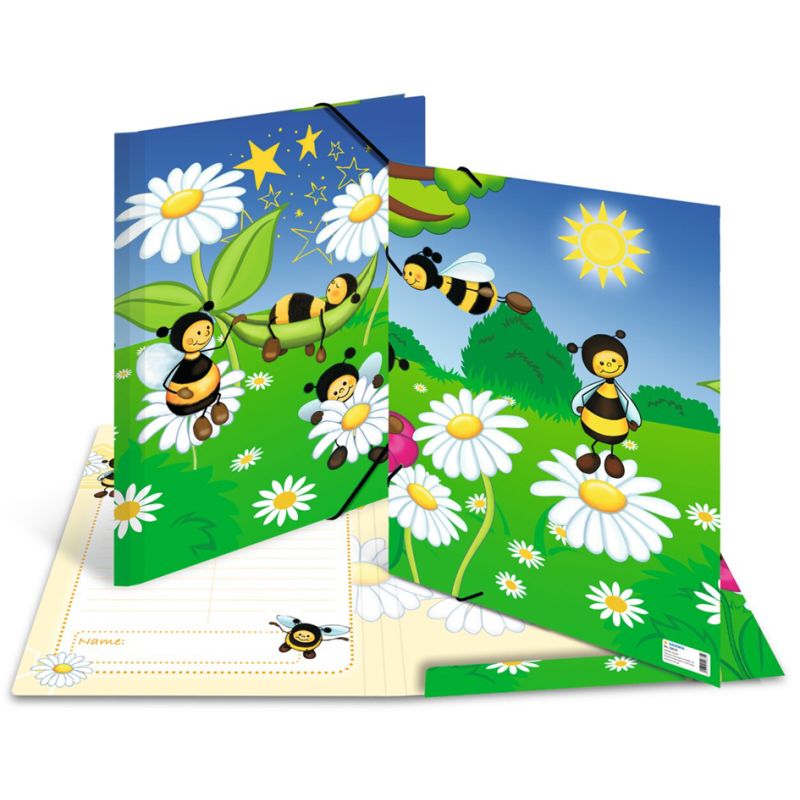 HERMA Eckspannermappe Tiere Bienenwiese, Karton, DIN A3