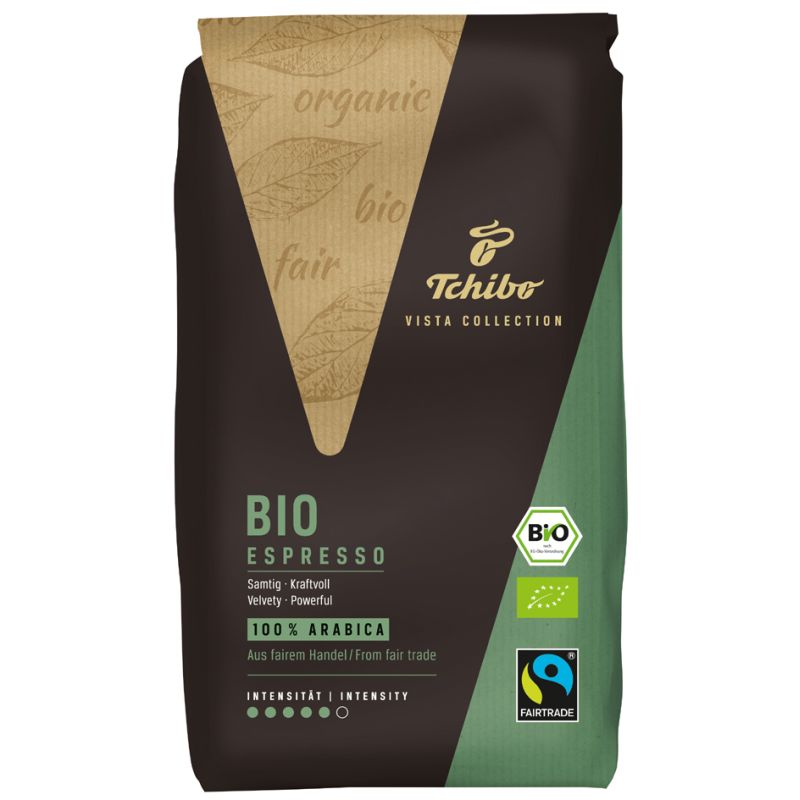 Tchibo Kaffee Vista Bio Espresso, ganze Bohne