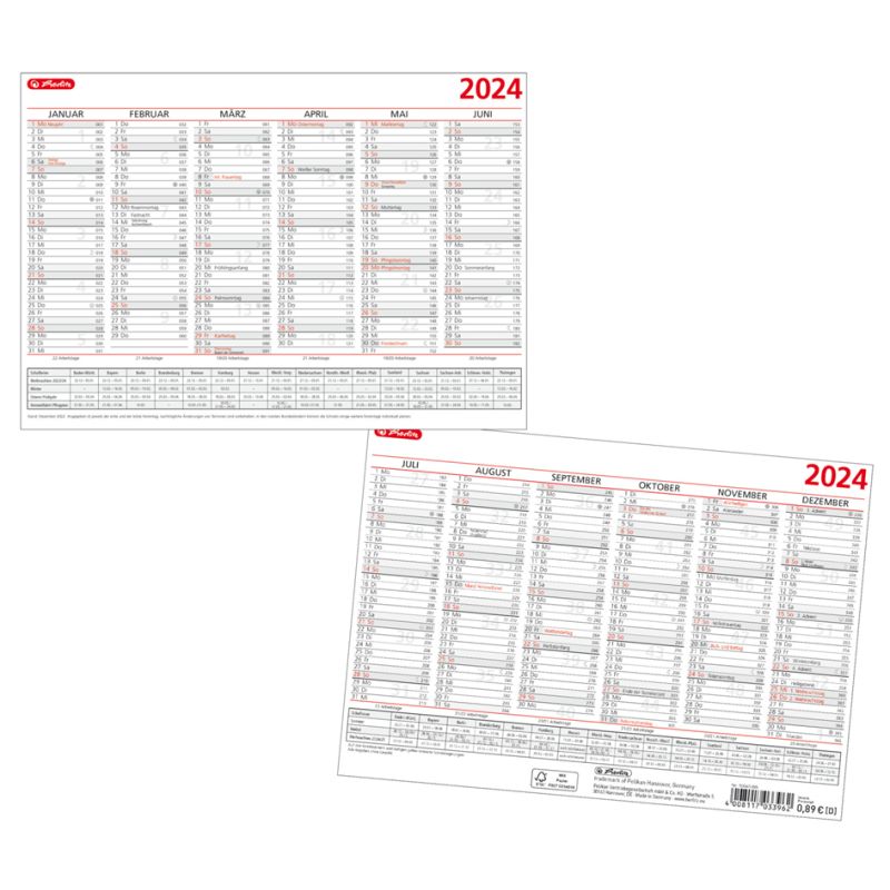 herlitz Tafelkalender 2024, DIN A5