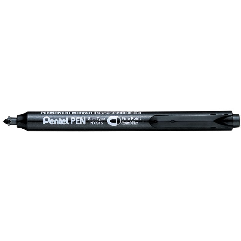 Pentel Permanent-Marker NXS15 mit Druckmechanik, schwarz