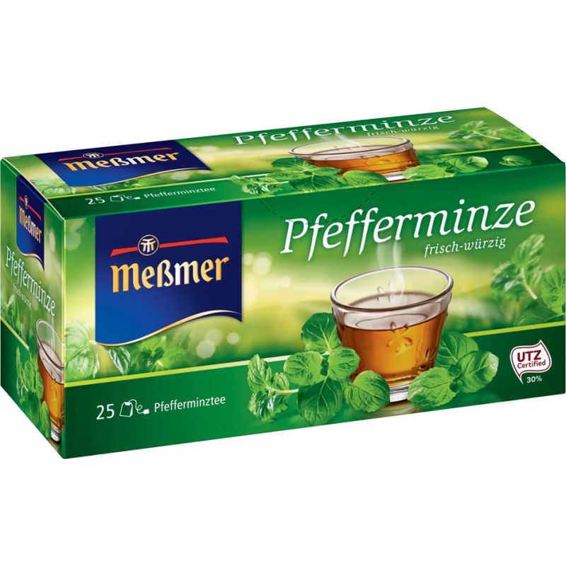 Чай мяты отзывы. MESSMER чай мята. Немецкий чай в пакетиках. Чай с перечной мятой в пакетиках. Чай с мятой упаковка.