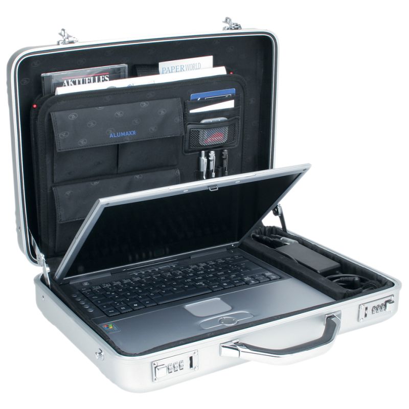 ALUMAXX Laptop-Attaché-Koffer MERCATO, Aluminium, silber