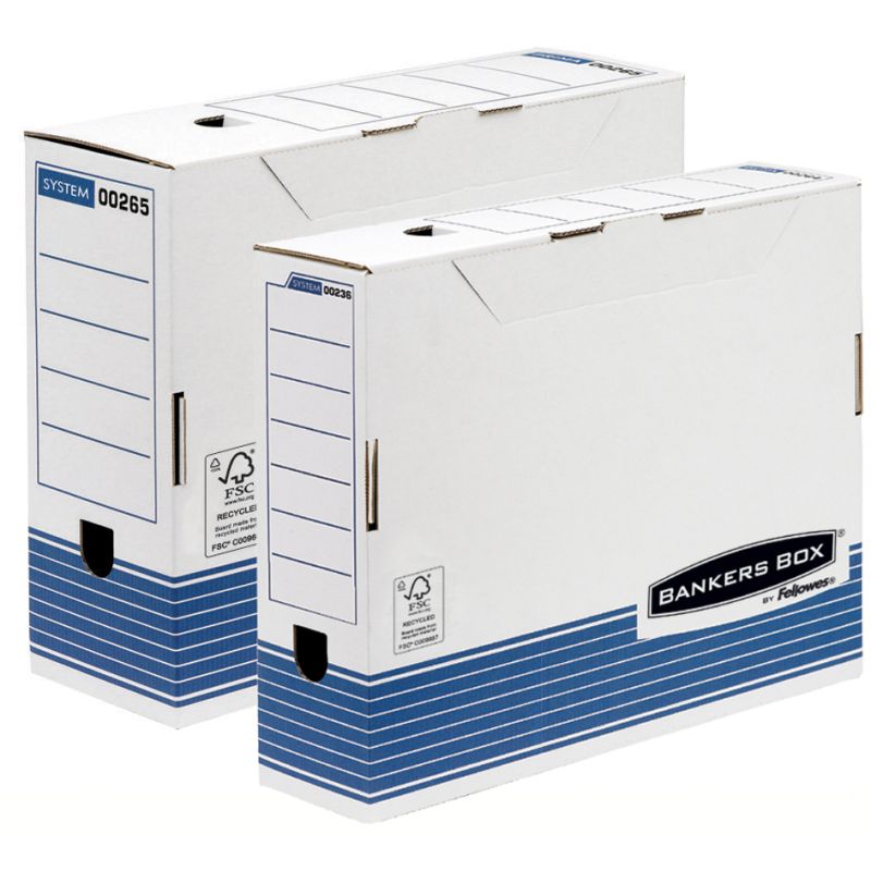 Fellowes BANKERS BOX SYSTEM Archiv-Schachtel, blau, (B)80 mm