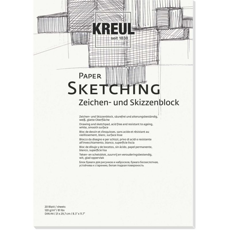 KREUL Knstlerblock Paper Sketching, DIN A4, 20 Blatt