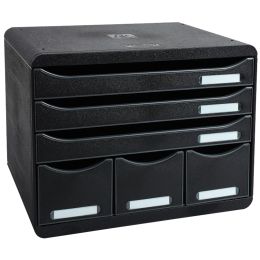 EXACOMPTA Schubladenbox STORE-BOX MAXI, 6 Schbe, schwarz