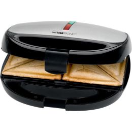 CLATRONIC Sandwich-Waffel-Grill ST/WA 3670, schwarz-inox