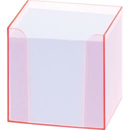 folia Zettelbox Luxbox mit Leuchtkanten, pink, bestckt