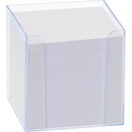 folia Zettelbox Luxbox mit Leuchtkanten, blau, bestückt