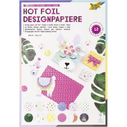 folia Designpapierblock Hotfoil II, DIN A4, 165g/qm, 12 Bl