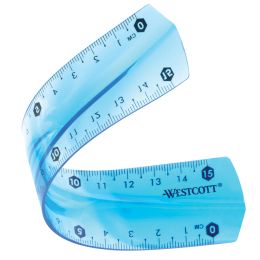 WESTCOTT Flachlineal, Kunststoff, Länge: 150 mm, flexibel