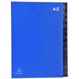 EXACOMPTA Pultordner, DIN A4, A-Z, 24 Fächer, blau
