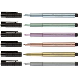 FABER-CASTELL Tuschestift PITT artist pen, grn metallic