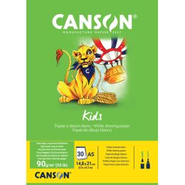 CANSON Zeichenblock Kids, DIN A2, 90 g/qm, 30 Blatt