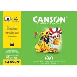 CANSON Zeichenblock Kids, DIN A4, 90 g/qm, 30 Blatt