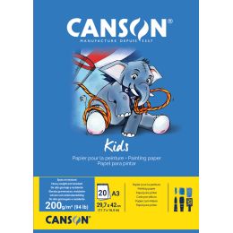 CANSON Malblock Kids, DIN A4, 200 g/qm, 20 Blatt