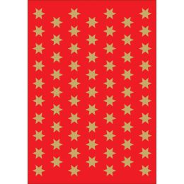 HERMA Weihnachts-Sticker DECOR Sterne, 14 mm, gold