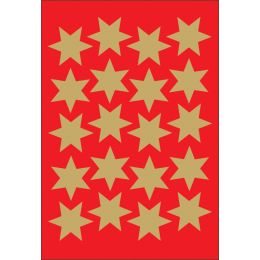 HERMA Weihnachts-Sticker DECOR Sterne, 14 mm, gold