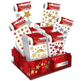 HERMA Weihnachts-Sticker MAGIC Glittery Sterne, Display