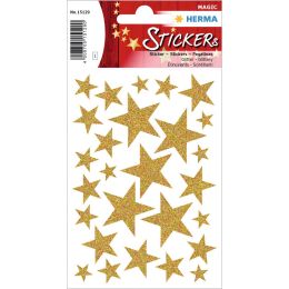 HERMA Weihnachts-Sticker MAGIC Sterne silber, glittery