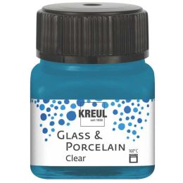 KREUL Glas- und Porzellanfarbe Clear, trkis, 20 ml