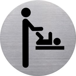 helit Piktogramm the badge WC-Herren, rund, silber