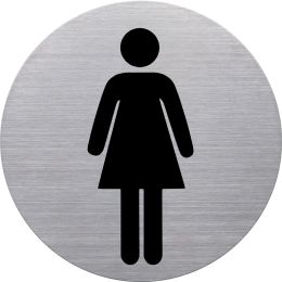 helit Piktogramm the badge WC-Damen, rund, silber
